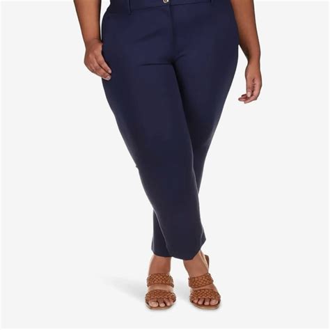 navy michael kors hybrid pintuck slim fit pant|MICHAEL Michael Kors Women's High.